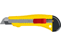Нож пистолетный упрочненный с мет. направляющей и сдвижным фиксатором 18 мм STAYER