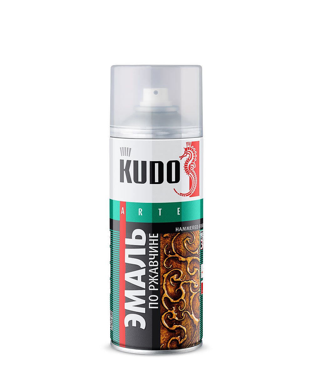 Аэрозольная краска KUDO эмаль 3 в 1 по ржавчине молотковый эффект Серебристо-фиолетов 520 мл KU-3014