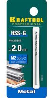 Сверло по металлу  2,0 мм HSS сталь М2(S6-5-2) (29651-2)