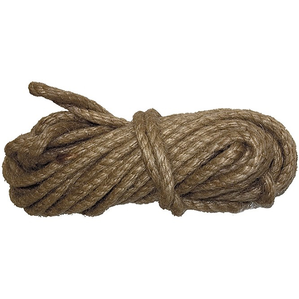 Веревка джутовая 8мм, 10м крученая Сибртех (94013)