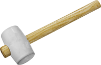 Киянка резиновая 230 гр белая с деревянной ручкой ЗУБР МАСТЕР