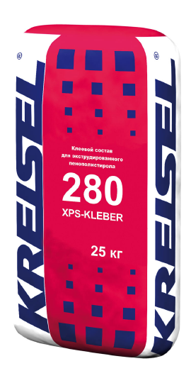 Штукатурно-клеевая смесь КРАЙЗЕЛЬ XPS-KLEBER 280 для экструдированного пенополистерола 25 кг