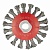 Щетка-крацовка тарелка для УШМ 100 мм стальная жгутированная проволока Matrix (74609)