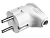 Вилка угловая с кольцом заземления белая 16А 250В STAYER (55161-W)