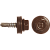 Саморез кровельный 5.5*19 RAL8017 шоколадно-коричневый (250шт) упак